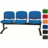 UFFICIO ISO-P - PANCA UFFICIO 2,3,4,5 POSTI IN TESSUTO PER VISITATORE, SALA D'ATTESA, SALA RIUNIONE