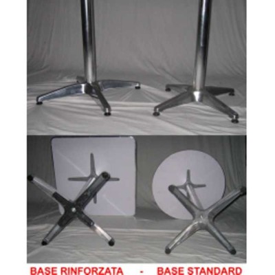R60-P - TAVOLO IN ALLUMINIO TONDO diam.60cm,TOP PIEGHEVOLE CON GAMBA CENTRALE A 4 PIEDI PER BAR, RISTORANTE, PISCINA, HOTEL