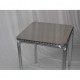 Q60-4G - TAVOLO IN ALLUMINIO QUADRATO A QUATTRO GAMBE PER BAR, RISTORANTE, PISCINA, HOTEL, ALBERGO