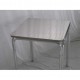 Q60-4G - TAVOLO IN ALLUMINIO QUADRATO A QUATTRO GAMBE PER BAR, RISTORANTE, PISCINA, HOTEL, ALBERGO