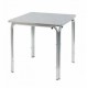 Q80-4G - TAVOLO IN ALLUMINIO QUADRATO 80x80cm A QUATTRO GAMBE PER BAR, RISTORANTE, PISCINA, HOTEL, ALBERGO