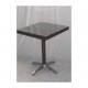 SIVIGLIA - TAVOLO 60X60 e 70x70 CON BASE E STRUTTURA IN ALLUMINIO INTRECCIATA IN SIMIL RATTAN