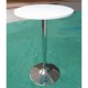 SATURNO R - TAVOLO GAMBA CENTRALE CROMATA BASE ROTONDA E TOP IN NOBILITATO MELAMINICO