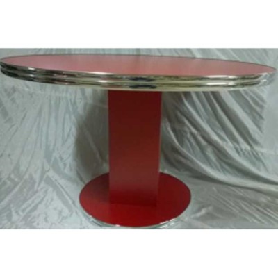 GIOVE R - TAVOLO TONDO IN LEGNO GAMBA CENTRALE NOBILITATO MELAMINICO, diametro 60,70,80,90 ... 140cm