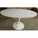 TULIP - TAVOLO BASE E GAMBA IN FUSIONE IN METALLO TOP IN MDF LACCATO LUCIDO BORDO A BECCO D'OCA replica design Eero Saarinen
